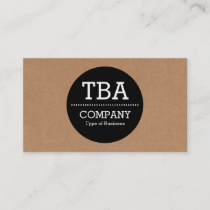 Black Circle v2 - Cardboard Box Business Card