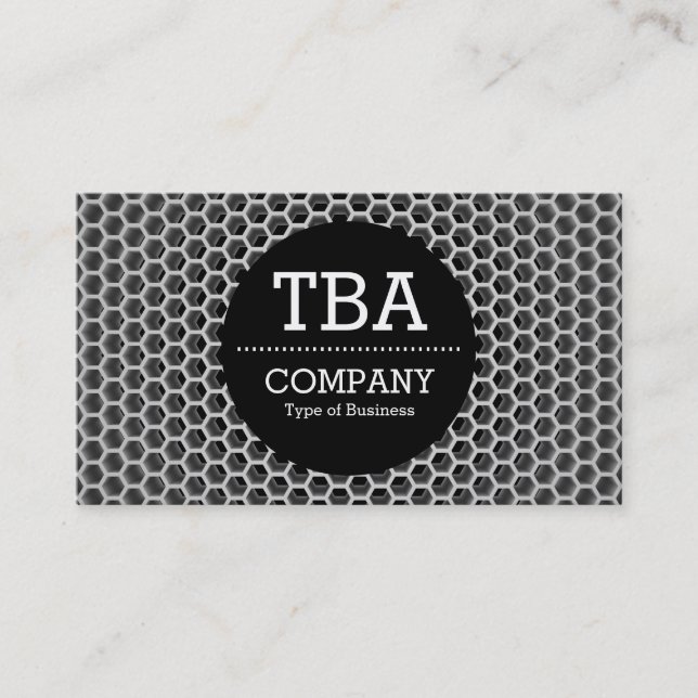 Black Circle v2 - Honeycomb Business Card (Front)