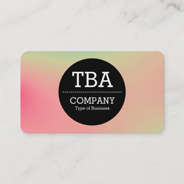 Black Circle v2 - Soft Gradient Business Card (Front)