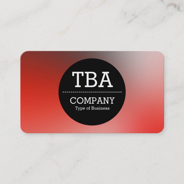 Black Circle v2 - Soft Gradient Business Card (Front)