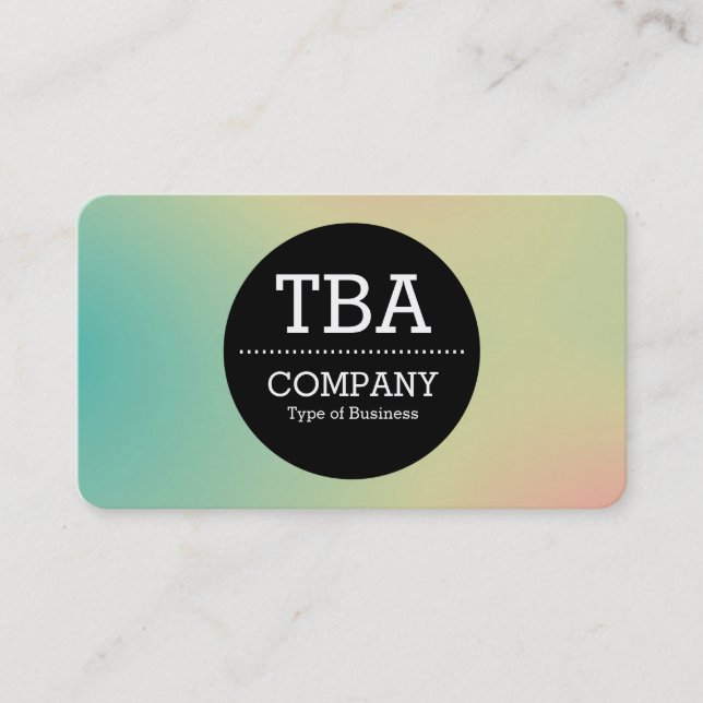 Black Circle v2 - Soft Gradient Business Card (Front)