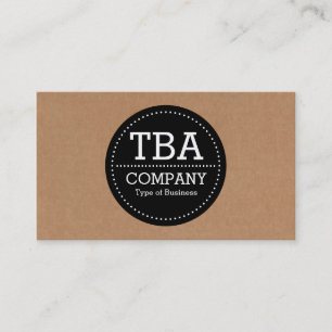Black Circle v3 - Cardboard Box Business Card