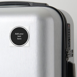 Black circle with white circle frame TEMPLATE,  Magnet