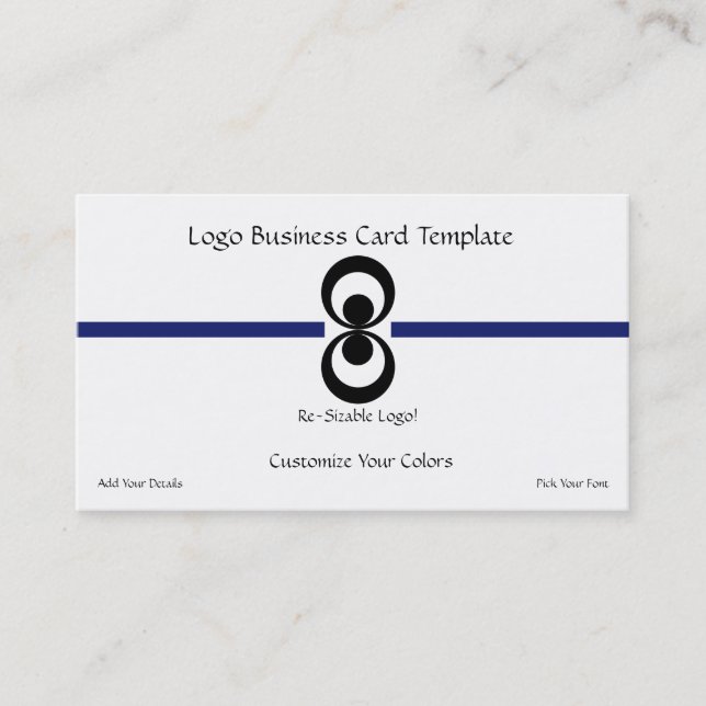 Black Circles Logo - Simple Circles in Black Business Card (Front)