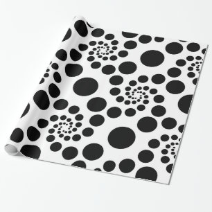 Black Circles Wrapping Paper