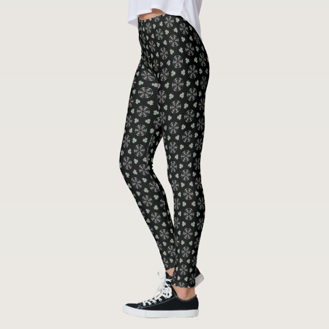 Black Circular Delight Leggings (Left)