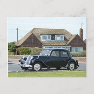 Black Citroen Forward Traction Postcard