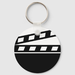 Black Clapperboard Key Ring