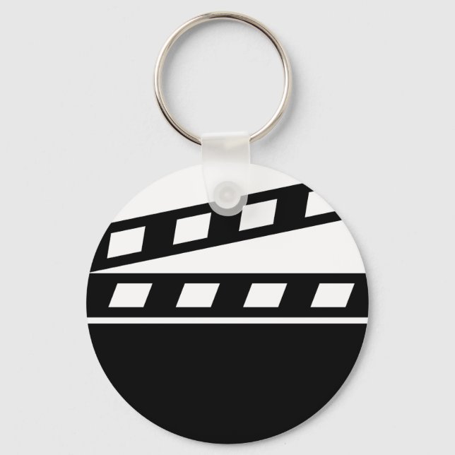 Black Clapperboard Key Ring (Front)