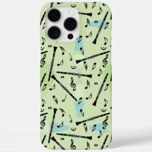 Black Clarinets Music Notes iPhone 16 Pro Max Case