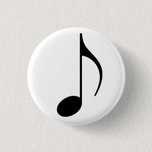 Black Clasp Brooch 3 Cm Round Badge
