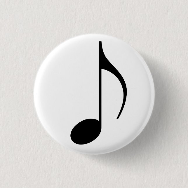 Black Clasp Brooch 3 Cm Round Badge (Front)