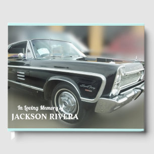 Black Classic Car Memorial Guest Book