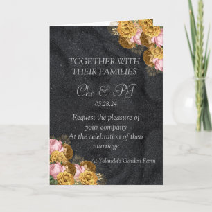 Black Classic Elegant Wedding Invitation