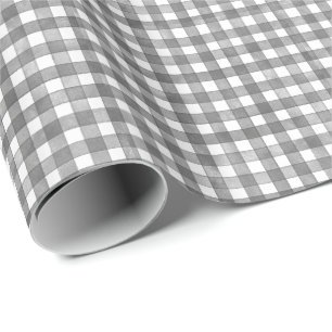 Black Classic Gingham Wrapping Paper