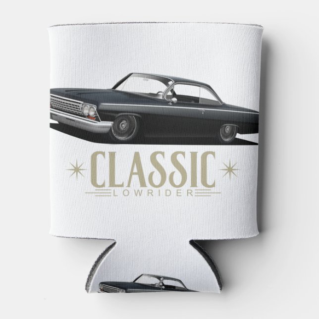 Black Classic Lowrider Can Cooler (Front)