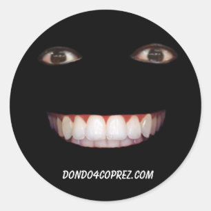 Black Classic Round Sticker