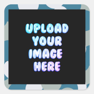 Black Classic Round Sticker with a Business Logo