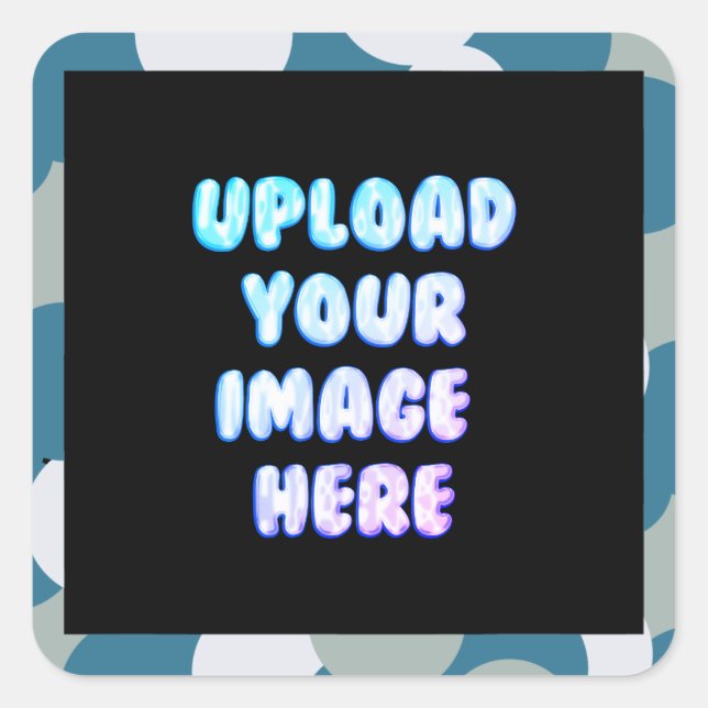 Black Classic Round Sticker with a Business Logo (Front)