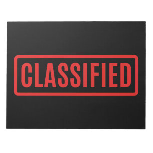 Black Classified Notepad