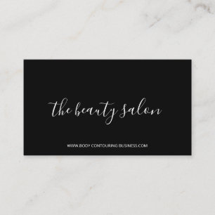 black Clean Simple Design with rectangle frame Business Card