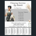 Black Cleaning Service Business Tear Off  Flyer<br><div class="desc">Modern Flyers for Cleaning Service</div>