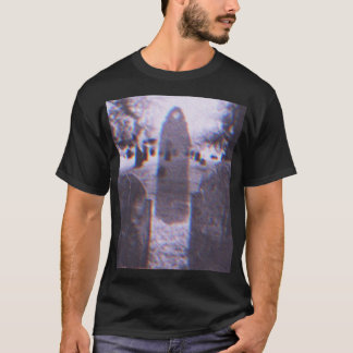 Black Cloak Figure in Cemetery T-Shirt