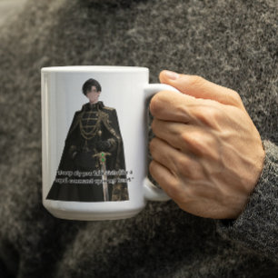 Black Cloak Royal Anime Guy  Coffee Mug