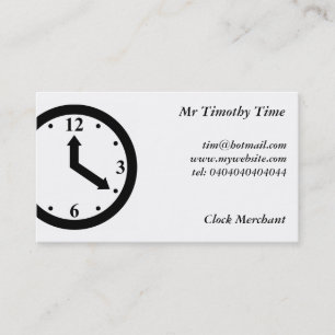Black Clock Business Card