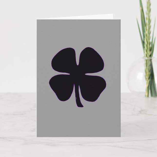 Black Clover grey greeting card (Front)