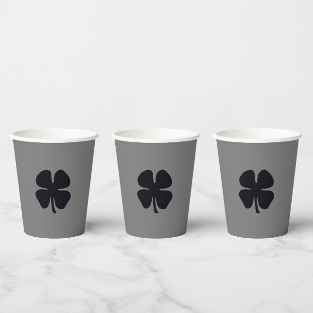 Black Clover grey paper cups (Multi)