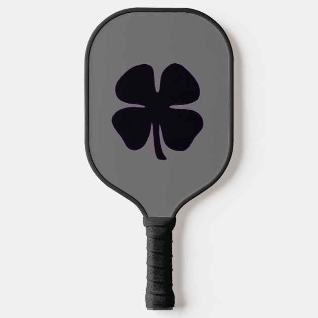 Black Clover grey pickleball paddle (Front)