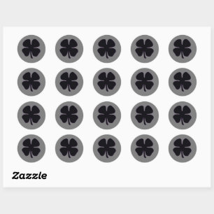 Black Clover grey round small stickers