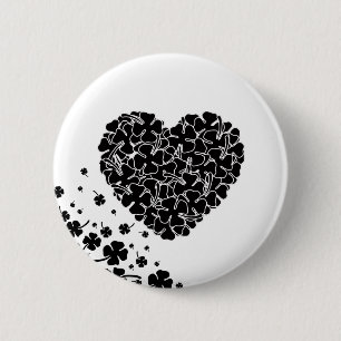 Black Clover Heart 6 Cm Round Badge