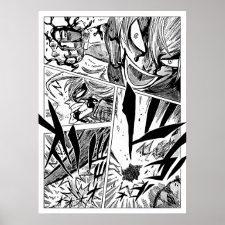 Black Clover Manga panel styled Poster