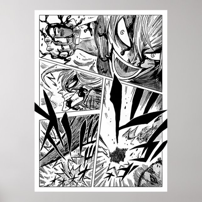 Black Clover Manga panel styled Poster (Front)