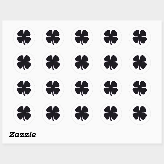 Black Clover white round small stickers (Sheet)