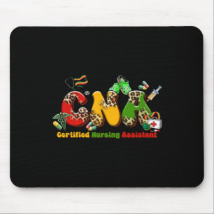 Black Cna Graduation Certified Nursing Istant Blac Mouse Mat