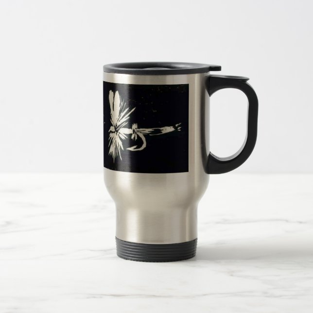 "Black Coachman - Cruel Trout" Fly Fishing Mug (Right)