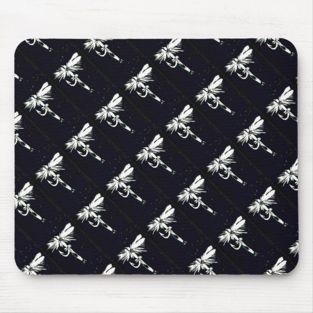 "Black Coachman" Trout Fly Mousepad (Front)