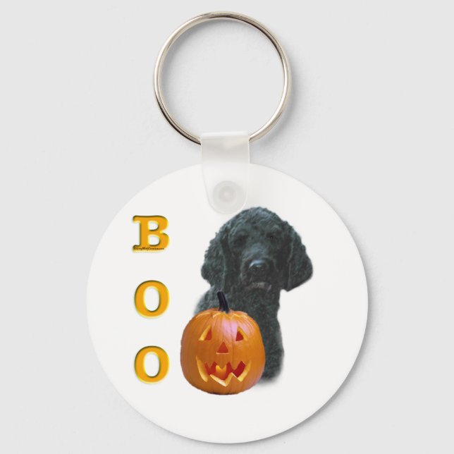 Black Coated Poodle Boo Key Ring (Front)