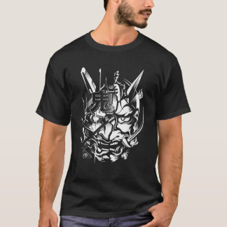 Black Cobra Japanese Oni Cyberpunk Samurai Fun Tec T-Shirt
