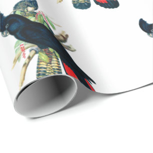 Black Cockatoo gift wrap