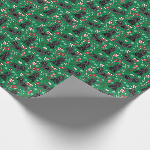 Black Cocker Spaniel dog christmas Wrapping Paper