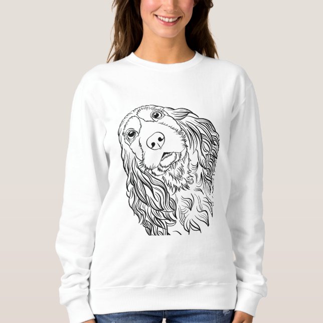 black Cocker Spaniel Dog Sweatshirt (Front)