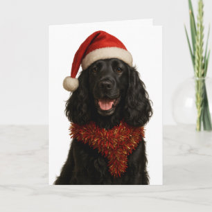 Black Cocker Spaniel Happy Christmas card