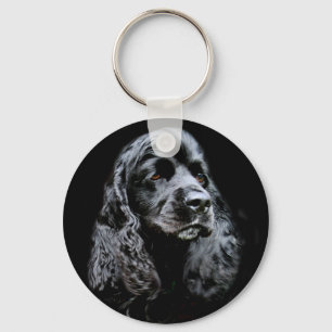 Black Cocker Spaniel Key Ring