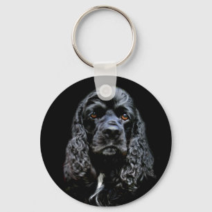 Black Cocker Spaniel Key Ring