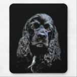 Black Cocker Spaniel Mouse Mat<br><div class="desc">Black Cocker Spaniel head or face photo mouse pad</div>