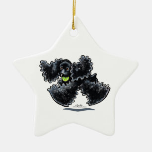 Black Cocker Spaniel Play Ceramic Tree Decoration